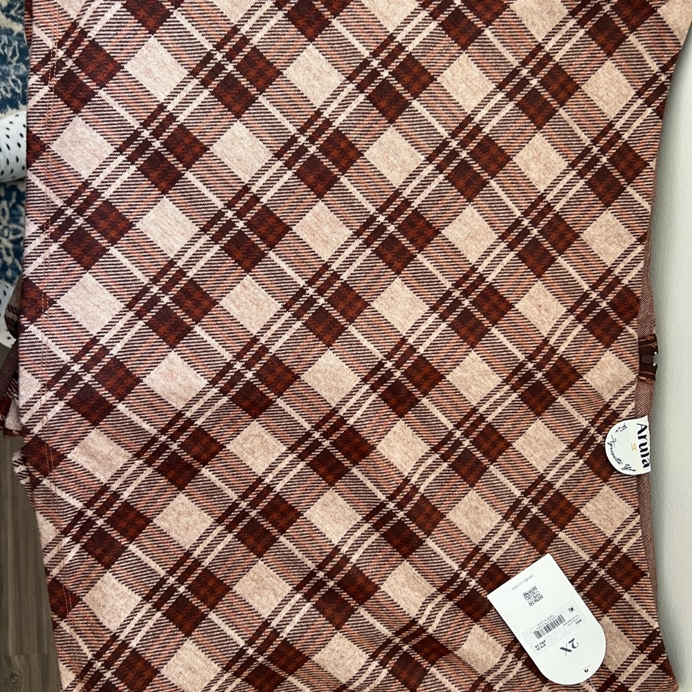 ARULA Plaid skort in Rust and Cream 2X